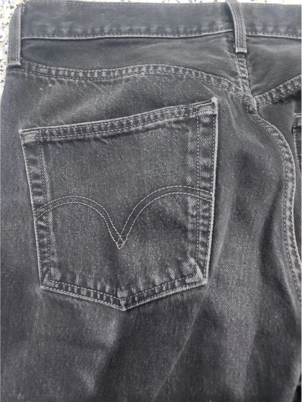 LEVI STRAUSS 501 Levis Red Tab Riveted Button Fly GRAY Jeans Tag Size W34 X L32